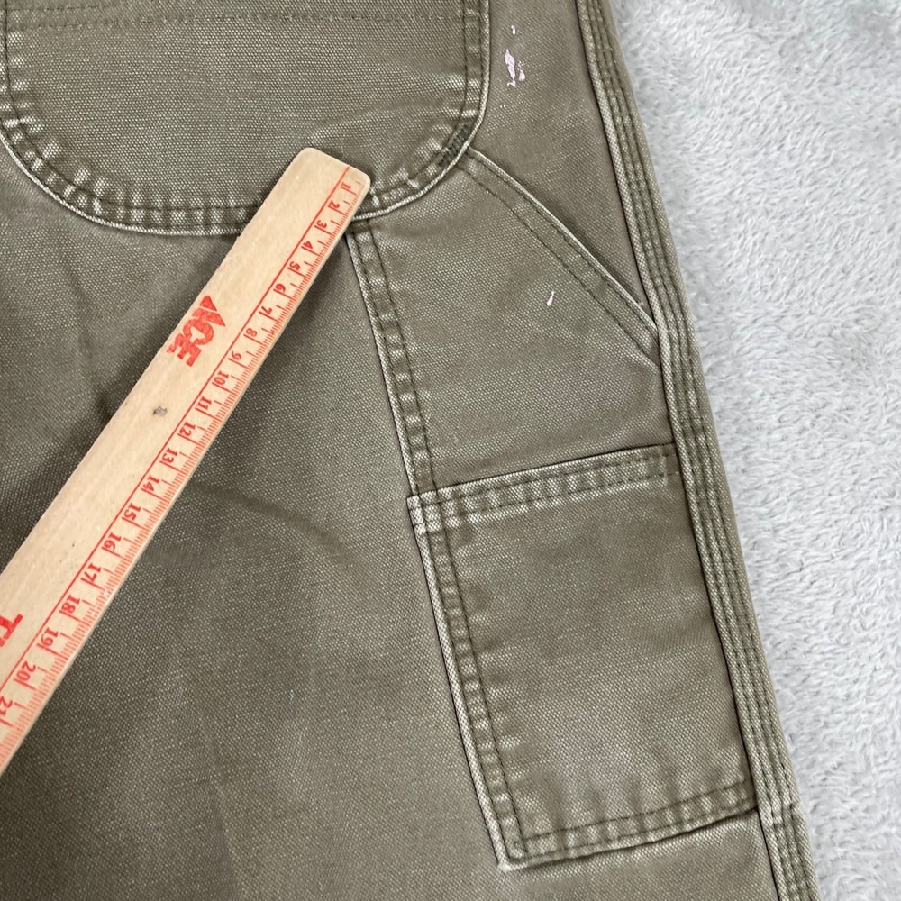 Dickies Carpenter Pants Mens 44x32 Brown Duck Canvas Utility Workwear Skater - Picture 3 of 15